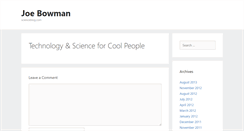 Desktop Screenshot of joebowman.scienceblog.com
