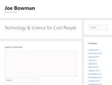 Tablet Screenshot of joebowman.scienceblog.com
